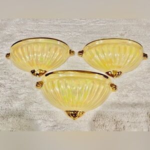 Elegant Gold and Cream Wall Sconces
